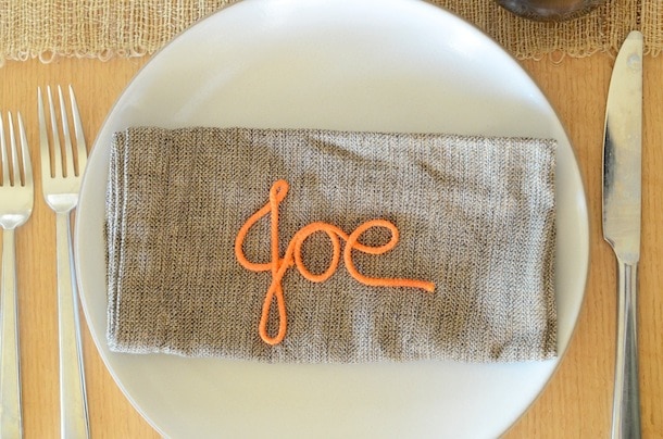 DIY monogrammed place cards