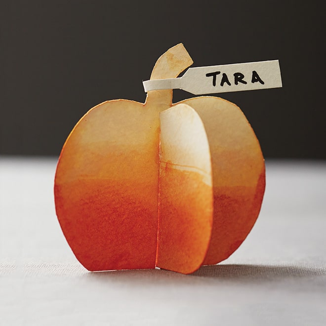 DIY pumpkin place card