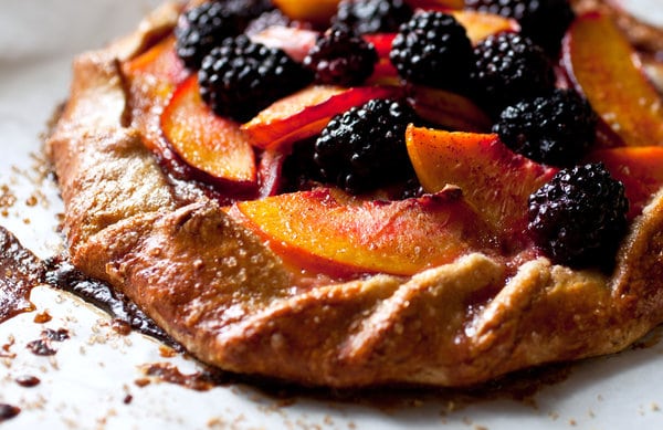 Nectarine and Basil Galette