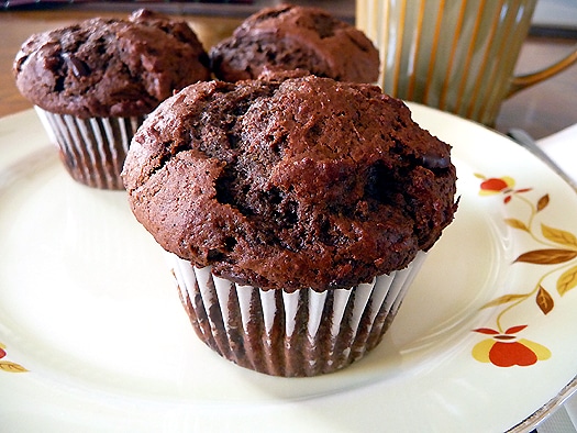 Best Muffin Recipes Ever : Chocolate Chocolate Chunk Muffins