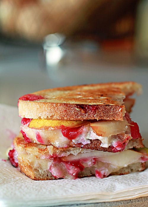 Cranberry Pear Brie Grilled Cheese