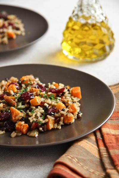 butternut squash and cranberry pilaf