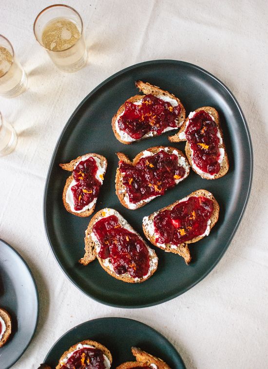 cranberry crostinis