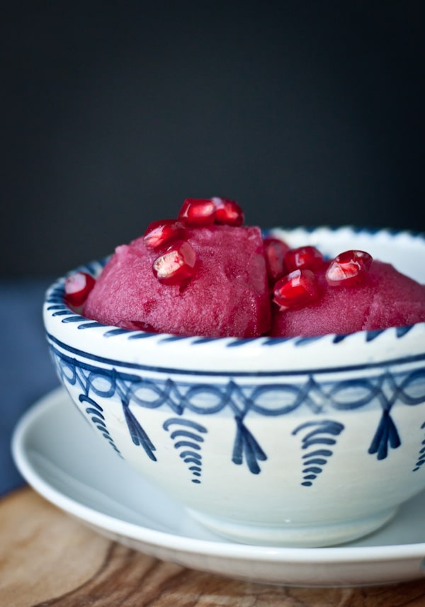 pomegranate ginger sorbet