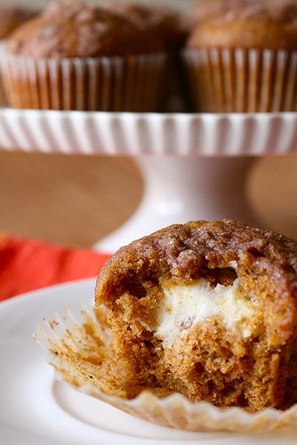 Best Muffin Recipes Ever : pumpkin cream cheese muffins