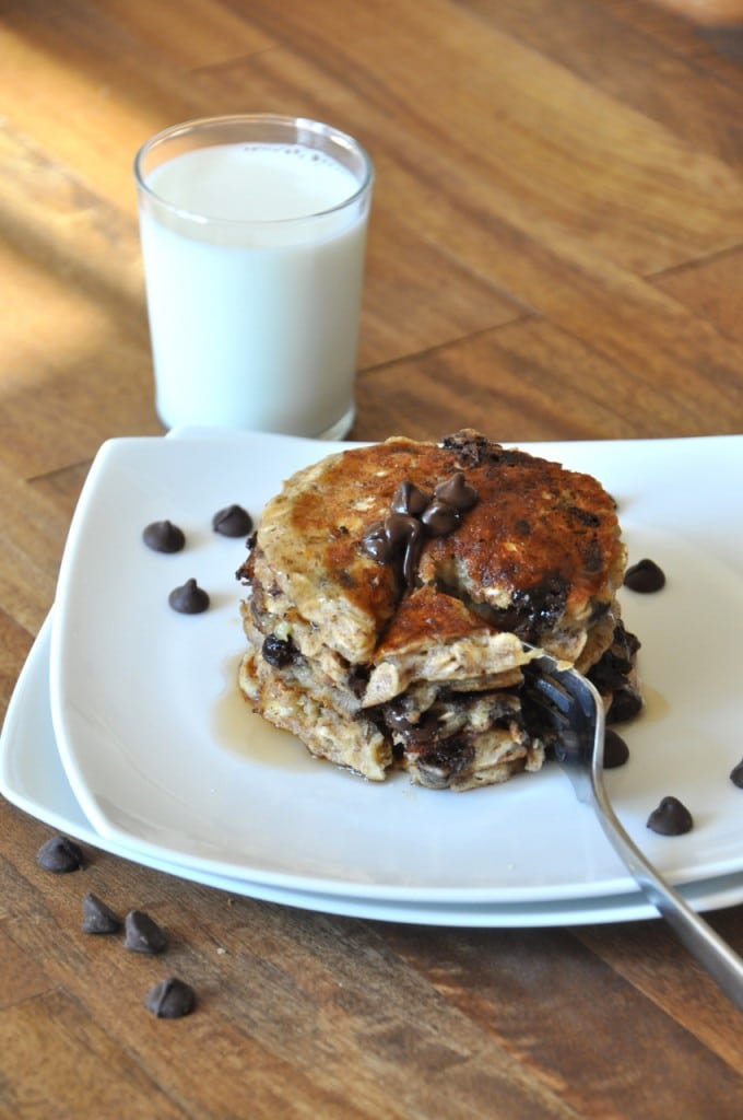 Chocolate Chip Oatmeal Cookie Pancakes