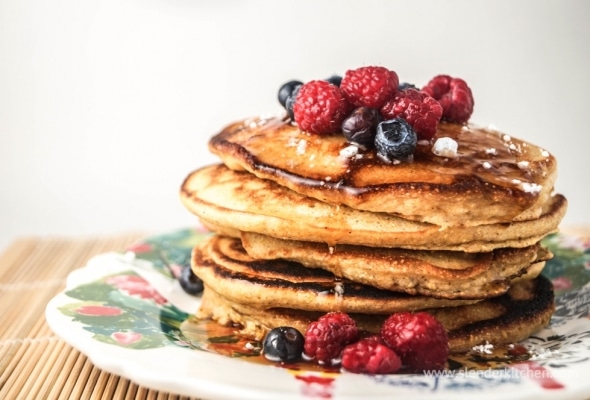 Polenta Berry Pancakes