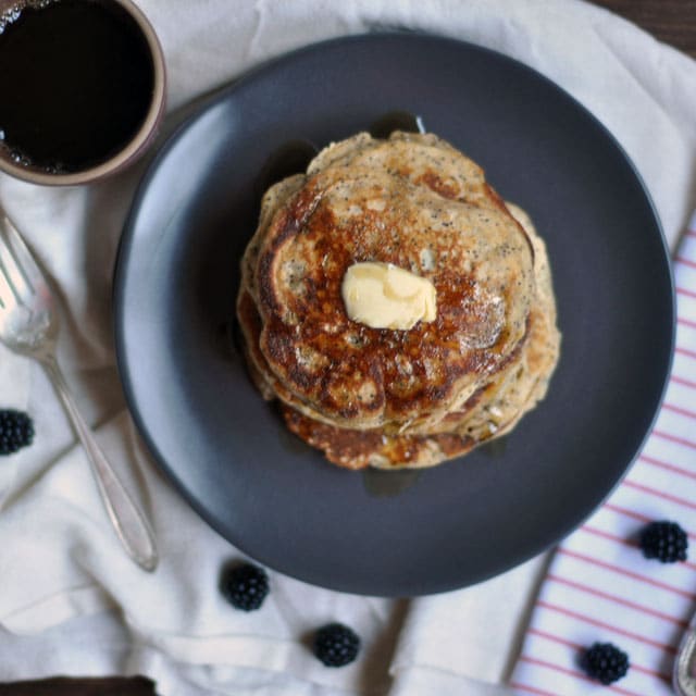 Whole Wheat Almond Poppy Seed Pancakes