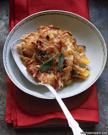 apple leek and butternt squash gratin