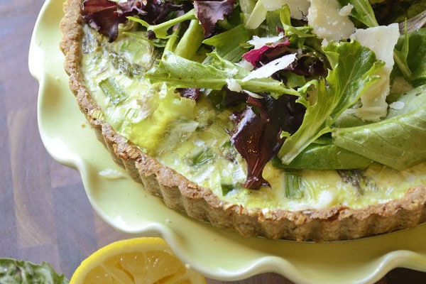 asparagus and leek spring quiche