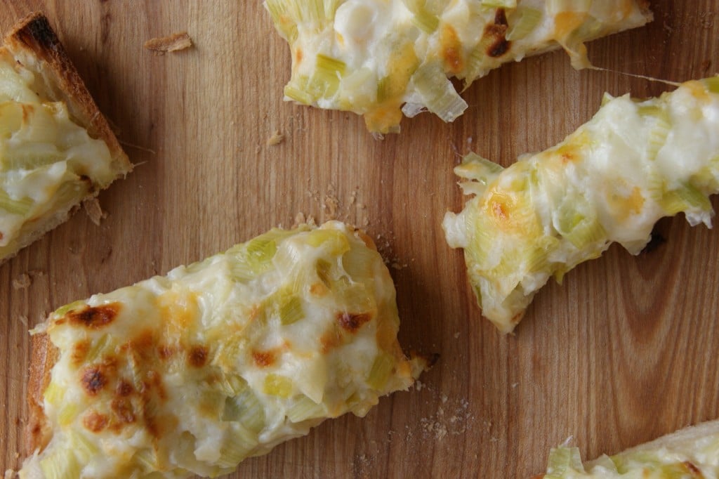 cheesy leek french bread