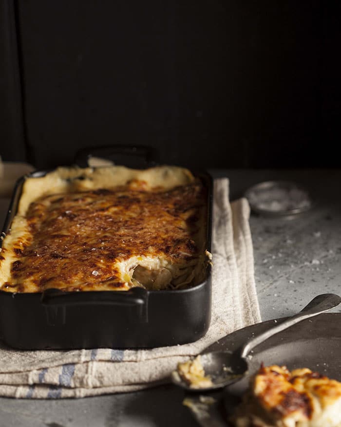 chicken leek pancake bake