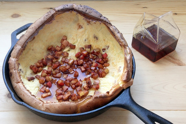 Dutch Baby Pancake Recipes : dutch baby with bacon and roasted apple