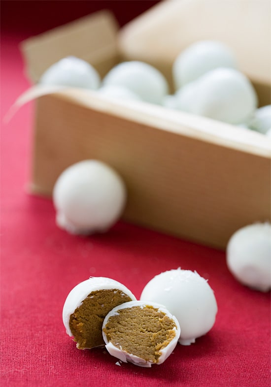 homemade truffles- gingerbread cookie dough truffles