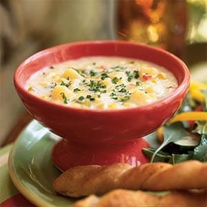 potato leek and corn chowder