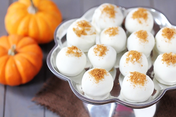 homemade truffles- pumpkin cream cheese truffles