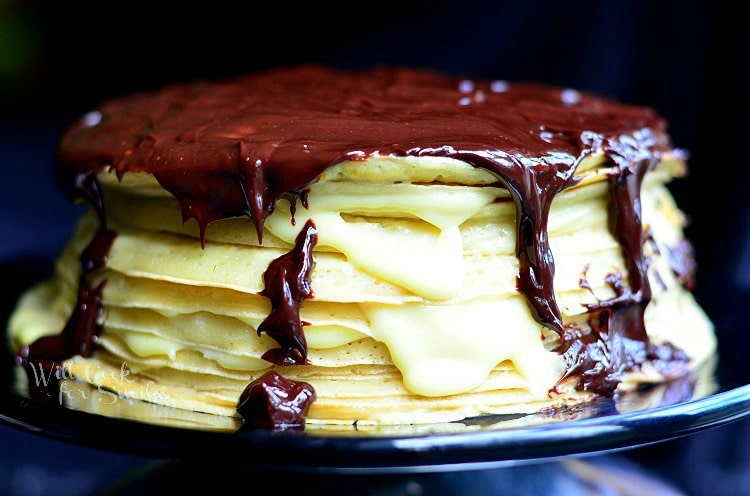 boston cream pie crepe cake