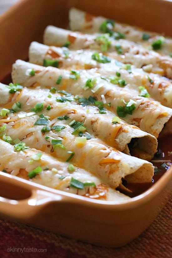 Vegetarian Enchilada Recipes : butternut squash and black bean enchiladas