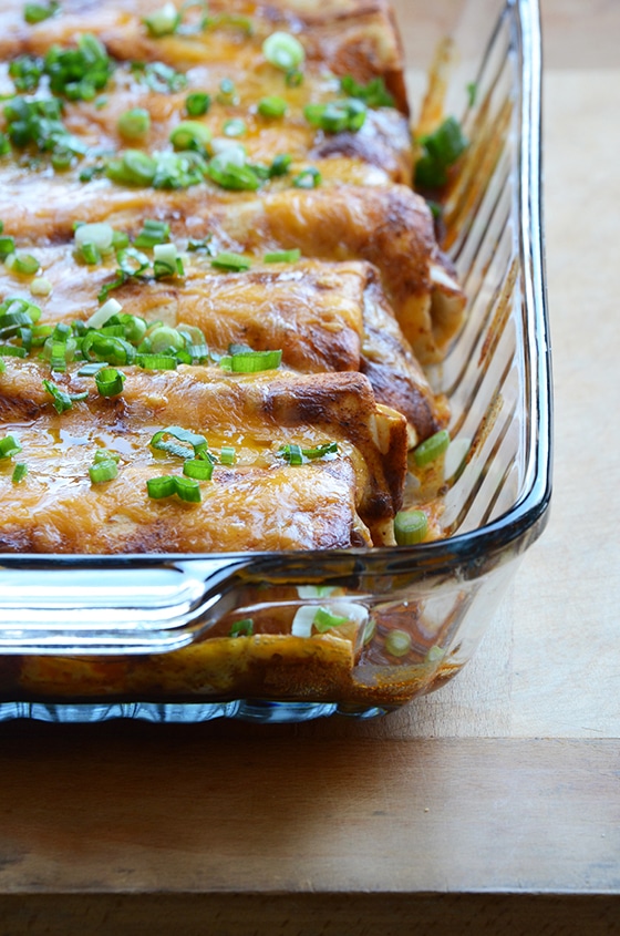 Enchilada Recipes : chicken corn and bell pepper enchiladas