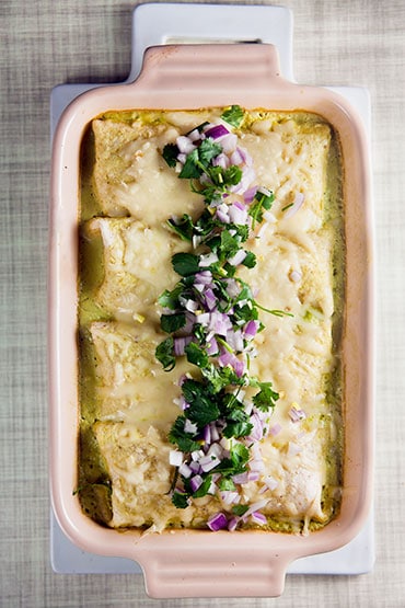 Enchilada Recipes : chicken enchiladas with poblano sauce