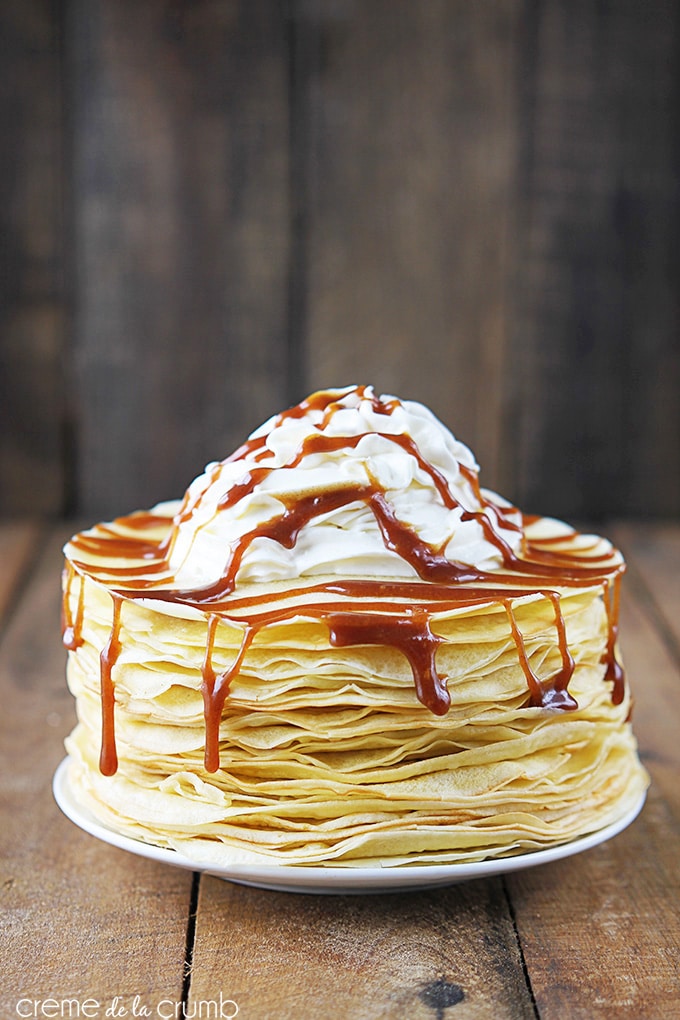 cinnamon roll crepe cake