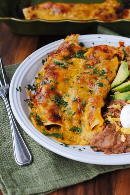 Enchilada Recipes : shredded beef enchiladas with best homemade red sauce