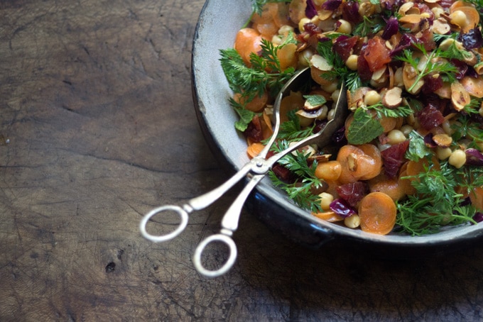 Morrocan carrot and chickpea salad