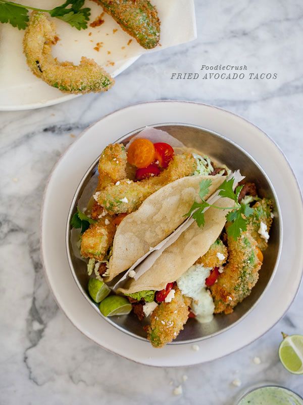 fried avocado tacos