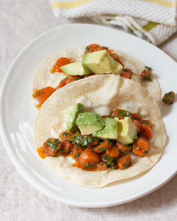 middle eastern carrot tacos