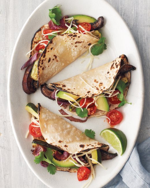 portobello and zucchini tacos