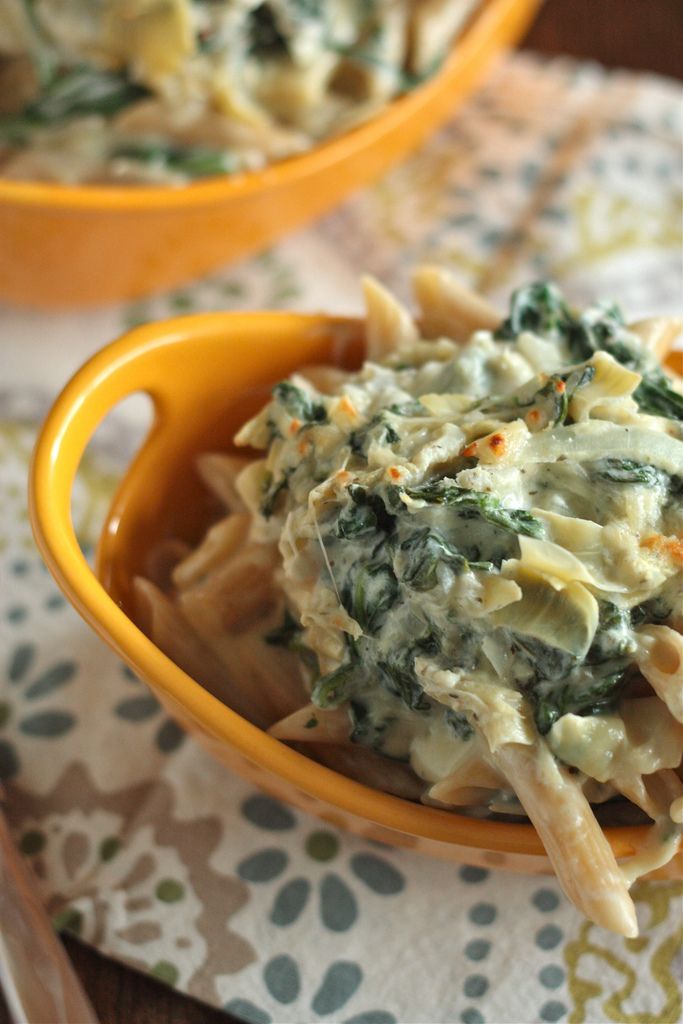 Artichoke Recipes : spinach mac and cheese