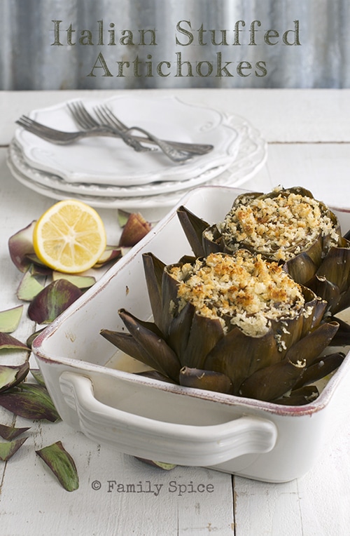 Artichoke Recipes : stuffed purple italian artichokes