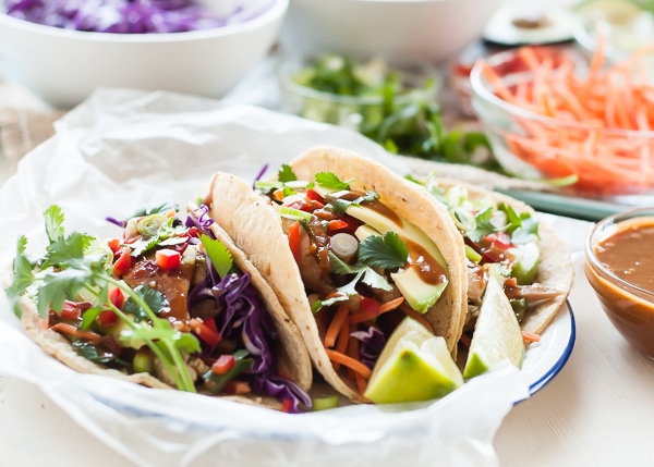 taco recipes: thai chicken tacos