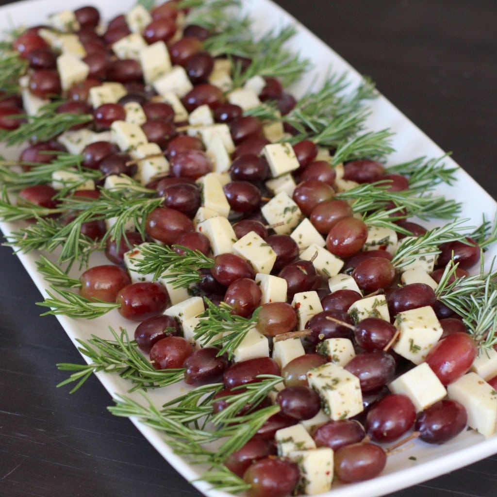 Grape Fontina Rosemary Skewers Perfect Appetizer! Rainbow Delicious
