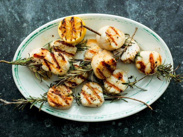 Rosemary Skewered Scallops