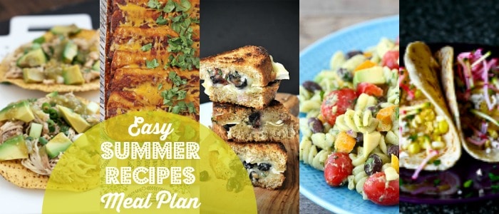 Easy Summer Recipes Meal Plan on Rainbow Delicious