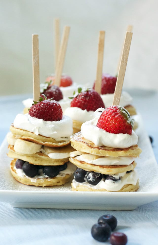 patriotic pancake stacks- fourth of july recipes