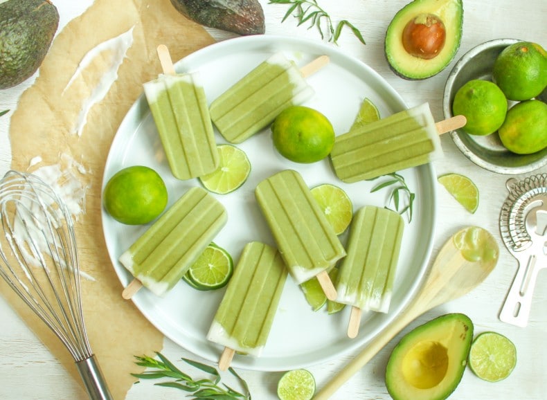 tropical avocado popsicles