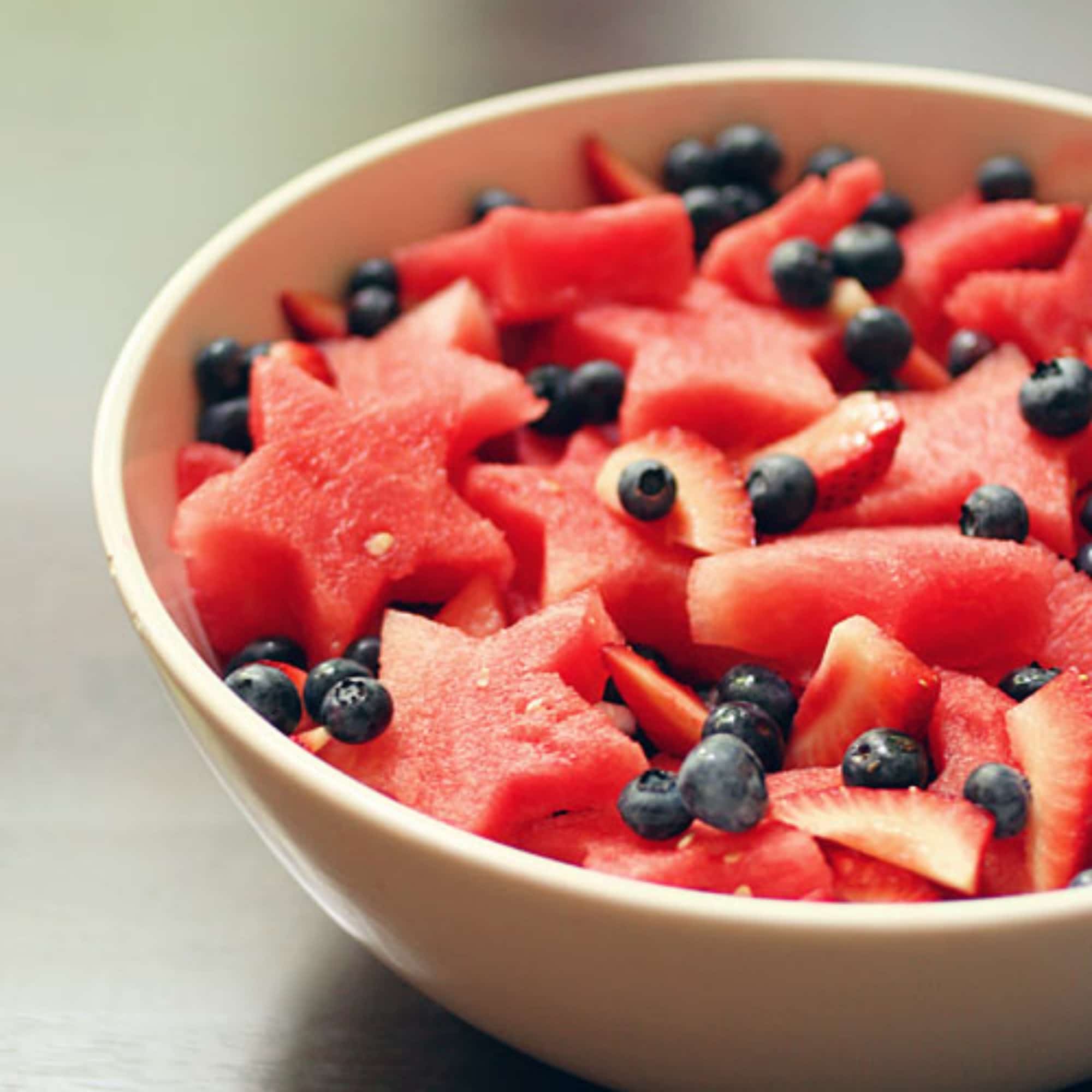 watermelon patriotic star salad- fourth of july recipes