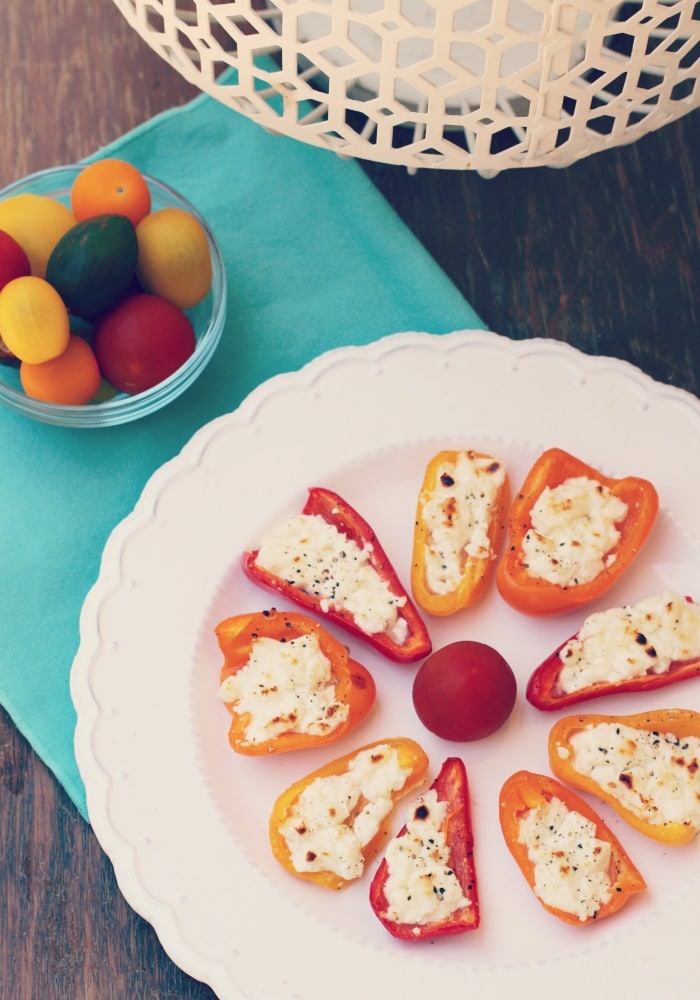 Feta Stuffed Bell Pepper Recipe | Rainbow Delicious