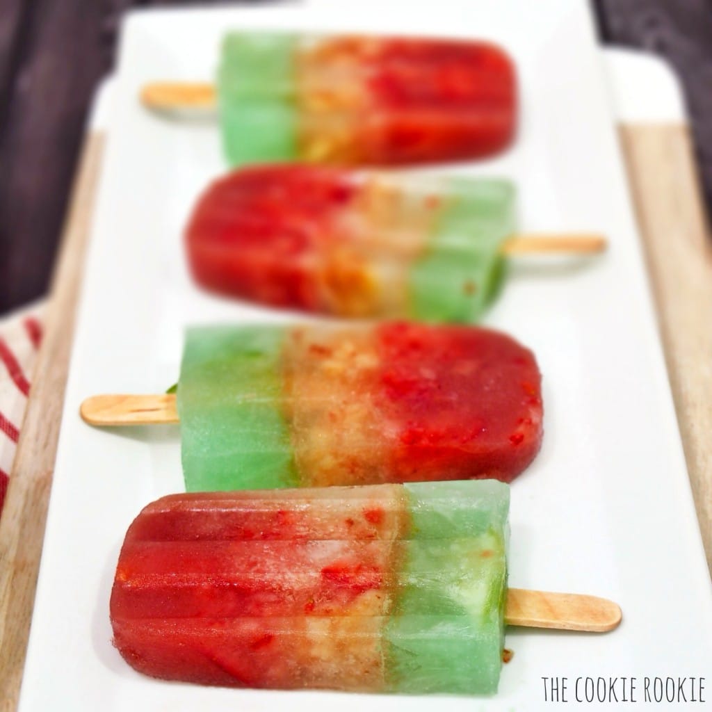 layered margarita popsicles