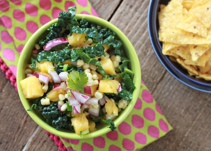 pineapple corn kale salsa