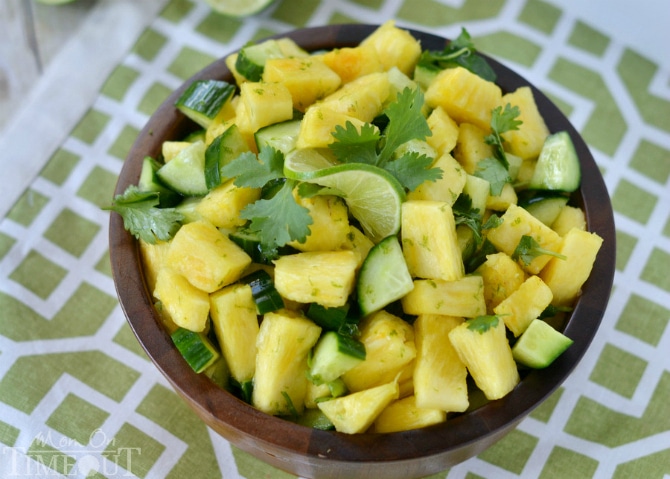 pineapple cucumber cilantro salad