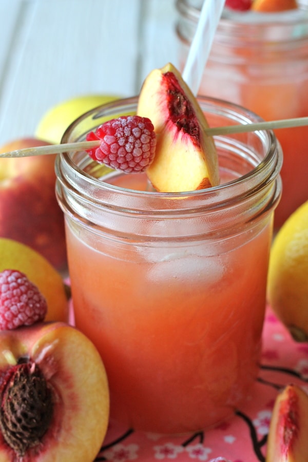 unique lemonade reciperaspberry peach lemonade