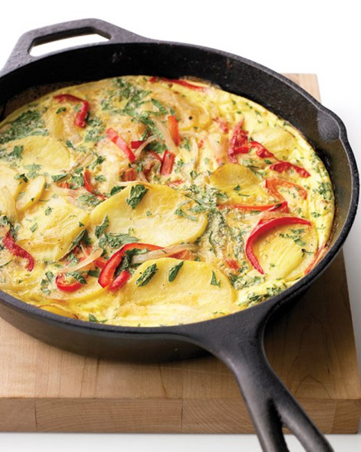 spanish tortilla with bell peppers