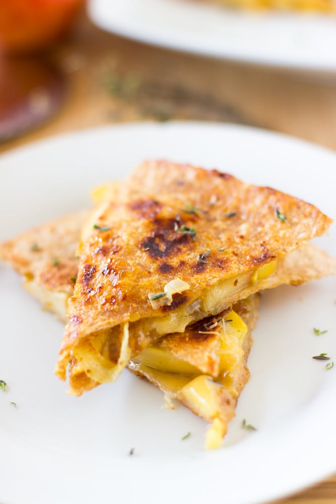 apple gouda and caraemlized onions quesadillas | Easy Vegetarian Quesadilla Ideas