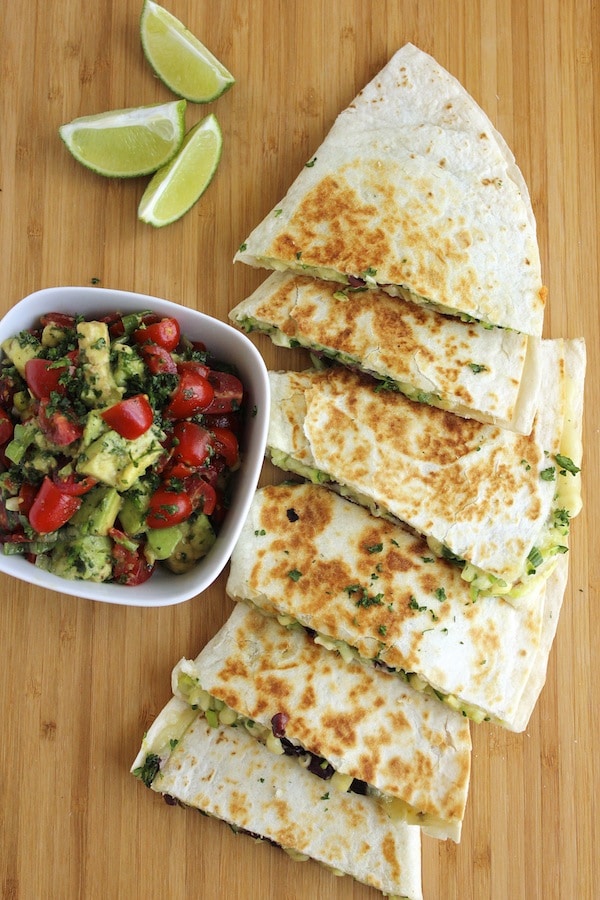 quesadilla zucchini corn and olive quesadillas | Easy Vegetarian Quesadilla Ideas