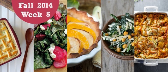Fall 2014 Week 5 Meal Plan