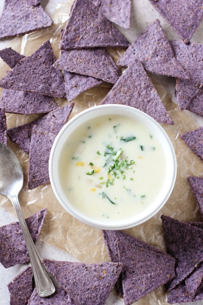 Fontina Cheese Dip with Corn and Kale + 9 other delicious and unique game day snacks perfect for the Super Bowl