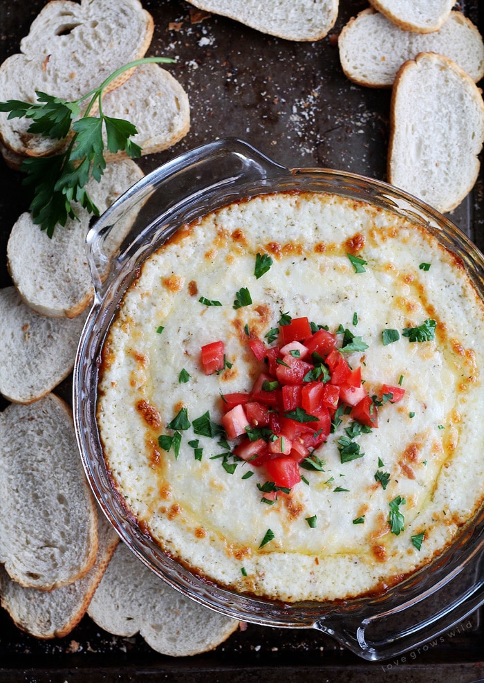 smoked mozzarella dip + 9 other delicious and unique game day snacks perfect for the Super Bowl